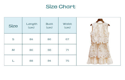 Garden Lattice Sleeveless Mini Dress.